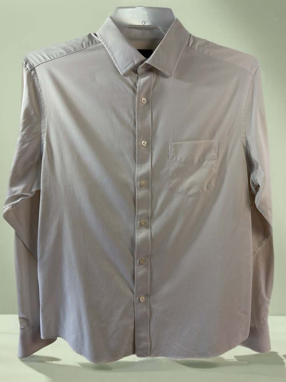 UNTUCKit Men's Long Sleeve Button-Down Shirt, Grey, Size Medium